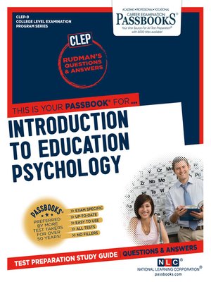 cover image of INTRODUCTION TO EDUCATIONAL PSYCHOLOGY